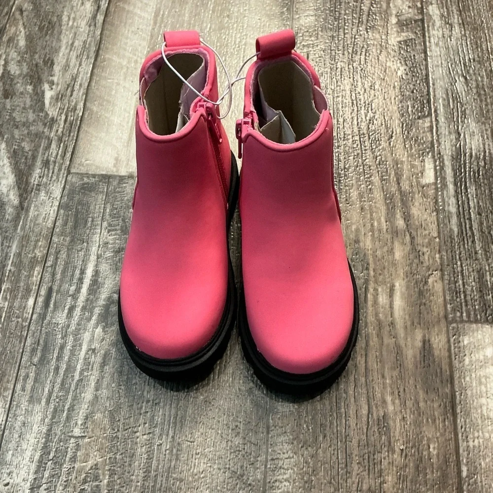Jumping Beans Girl’s Pink Star-Panel Chelsea Boot Size 8